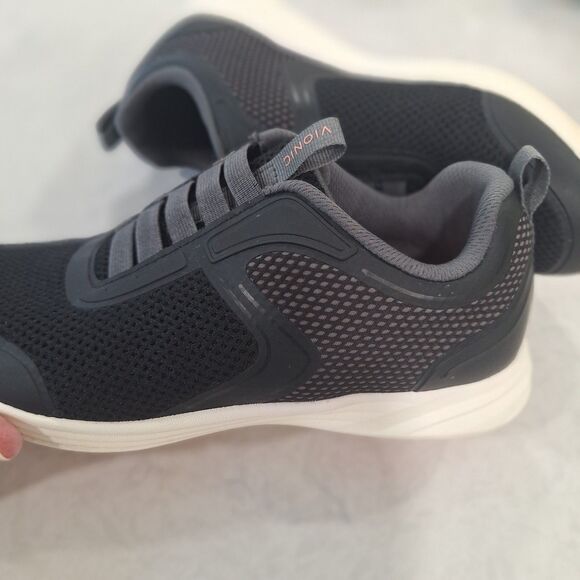 Vionic Gored-Lace Athletic Sneakers - Reign Black Size 7W - Picture 9 of 9